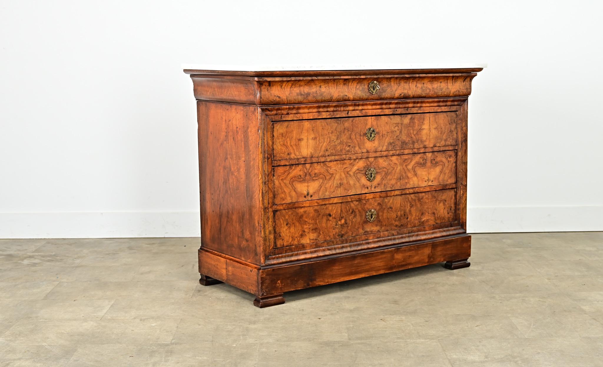French 19th Century Louis Philippe Marble Top Commode For Sale 7