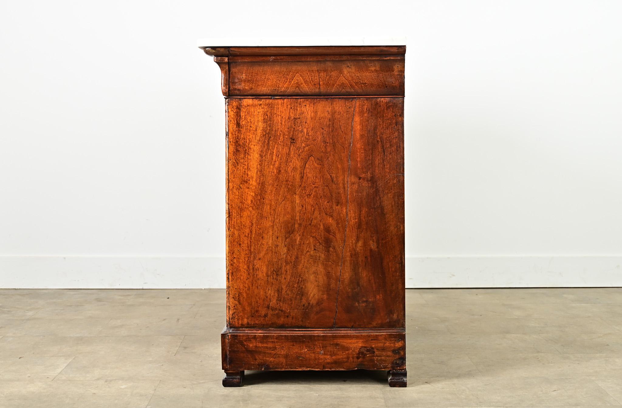 French 19th Century Louis Philippe Marble Top Commode For Sale 9