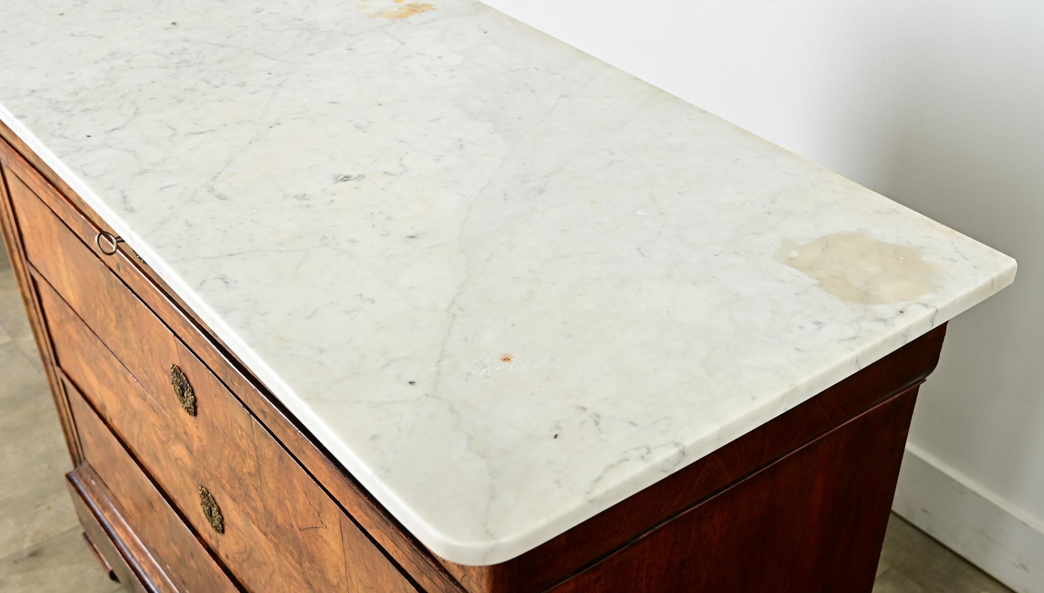French 19th Century Louis Philippe Marble Top Commode For Sale 2