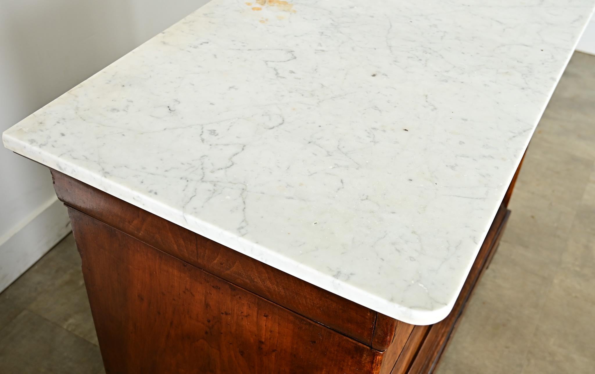 French 19th Century Louis Philippe Marble Top Commode For Sale 3