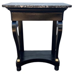 French 19th Century Louis Philippe Marble Top Console Table