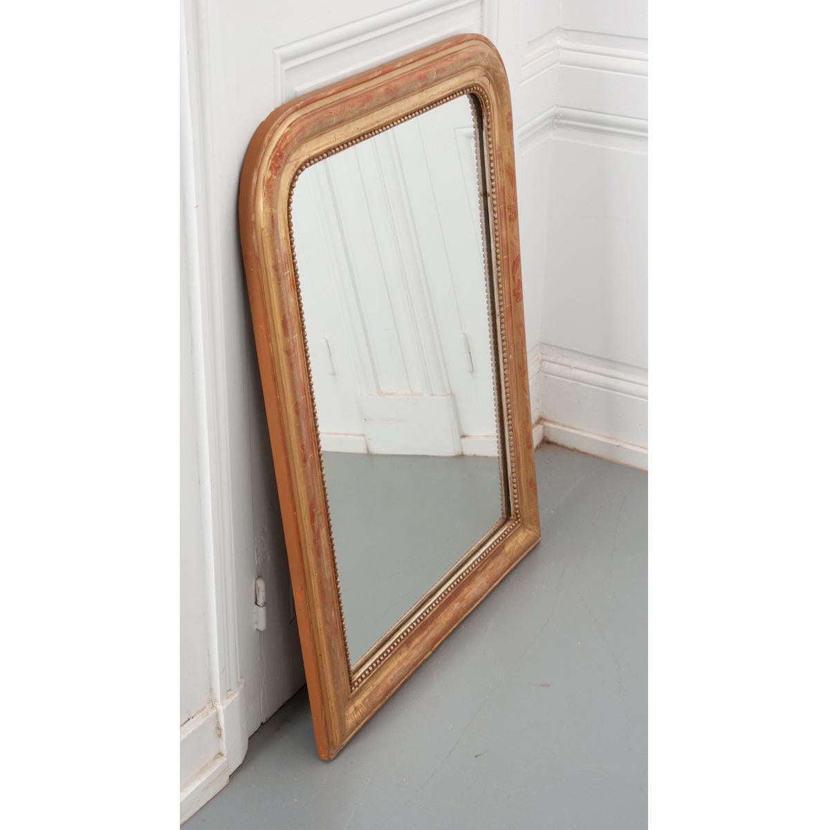 Carved French 19th Century Louis Philippe Mirror 