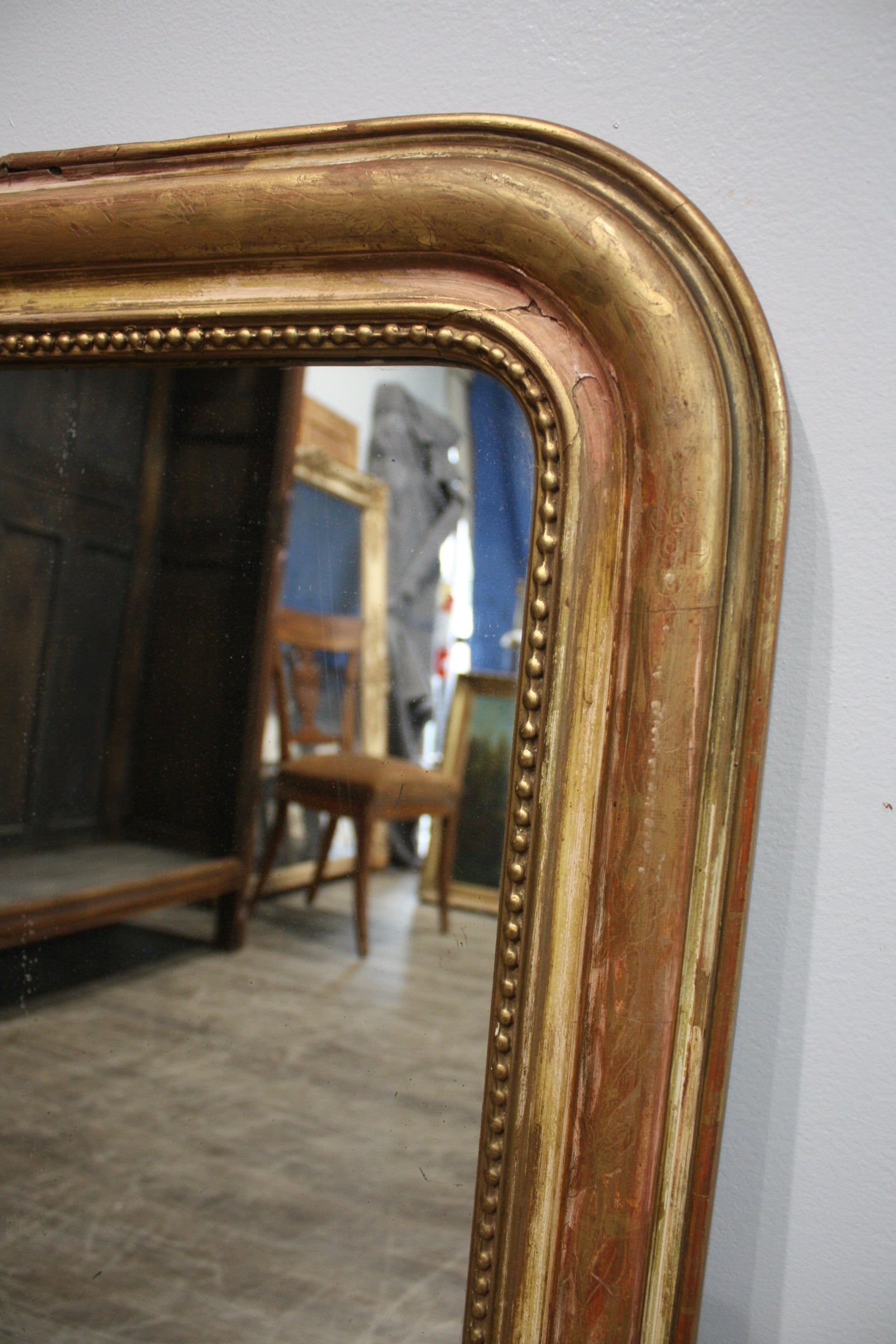 Gilt French 19th Century Louis-Philippe Mirror For Sale