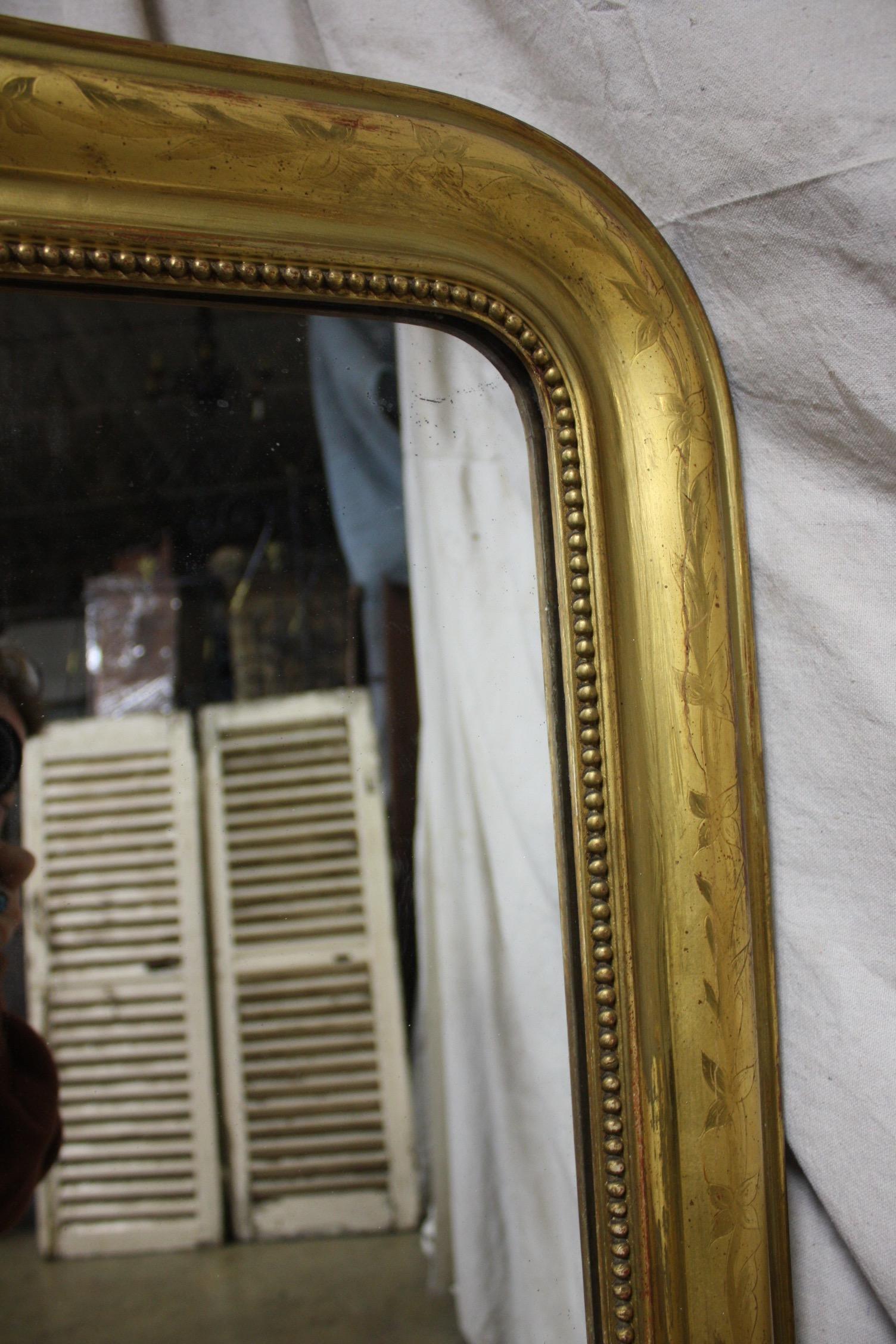 Gesso French 19th Century Louis-Philippe Mirror