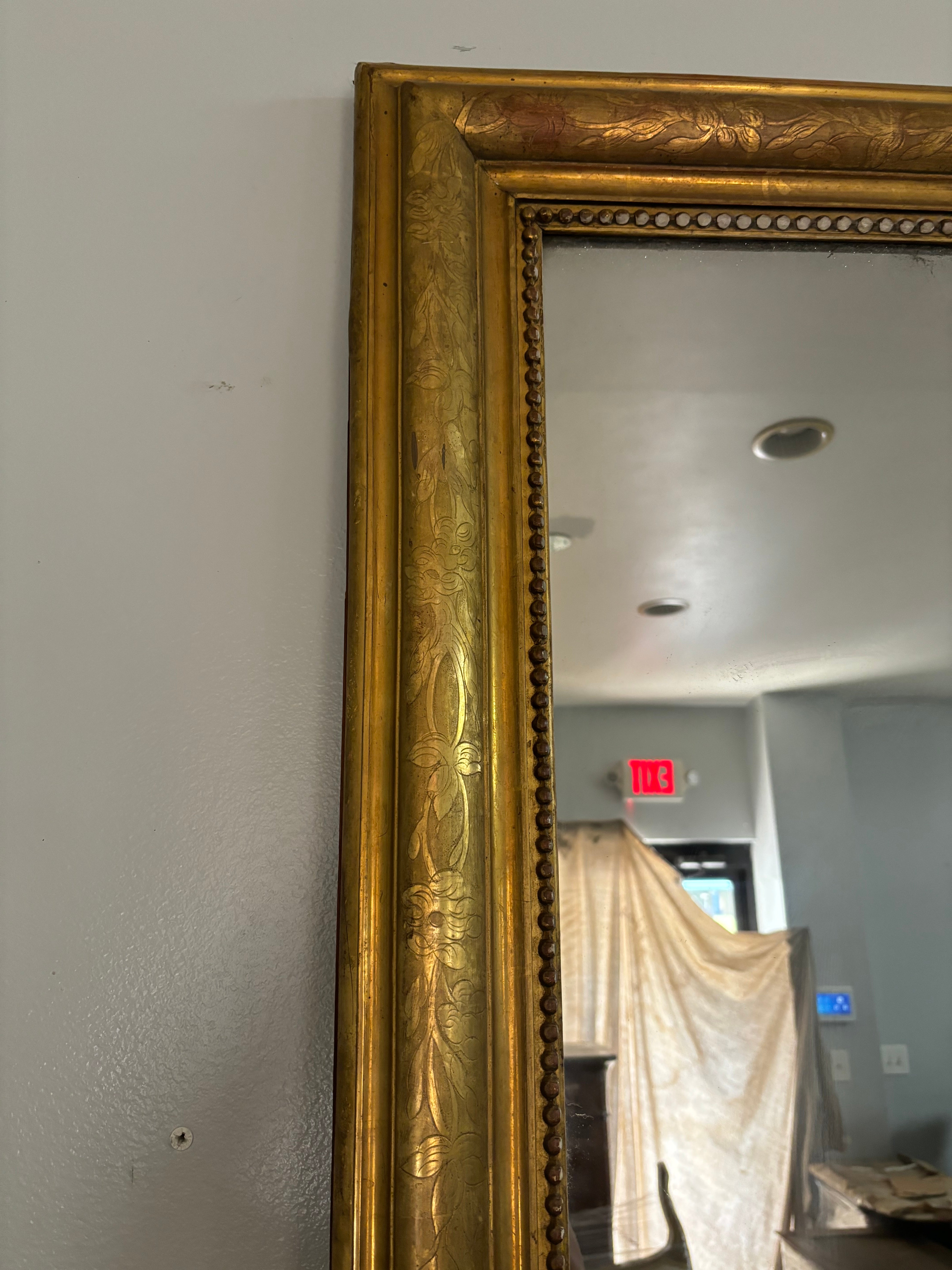 Specchio francese del XIX secolo Louis Philippe In condizioni buone in vendita a Stockbridge, GA
