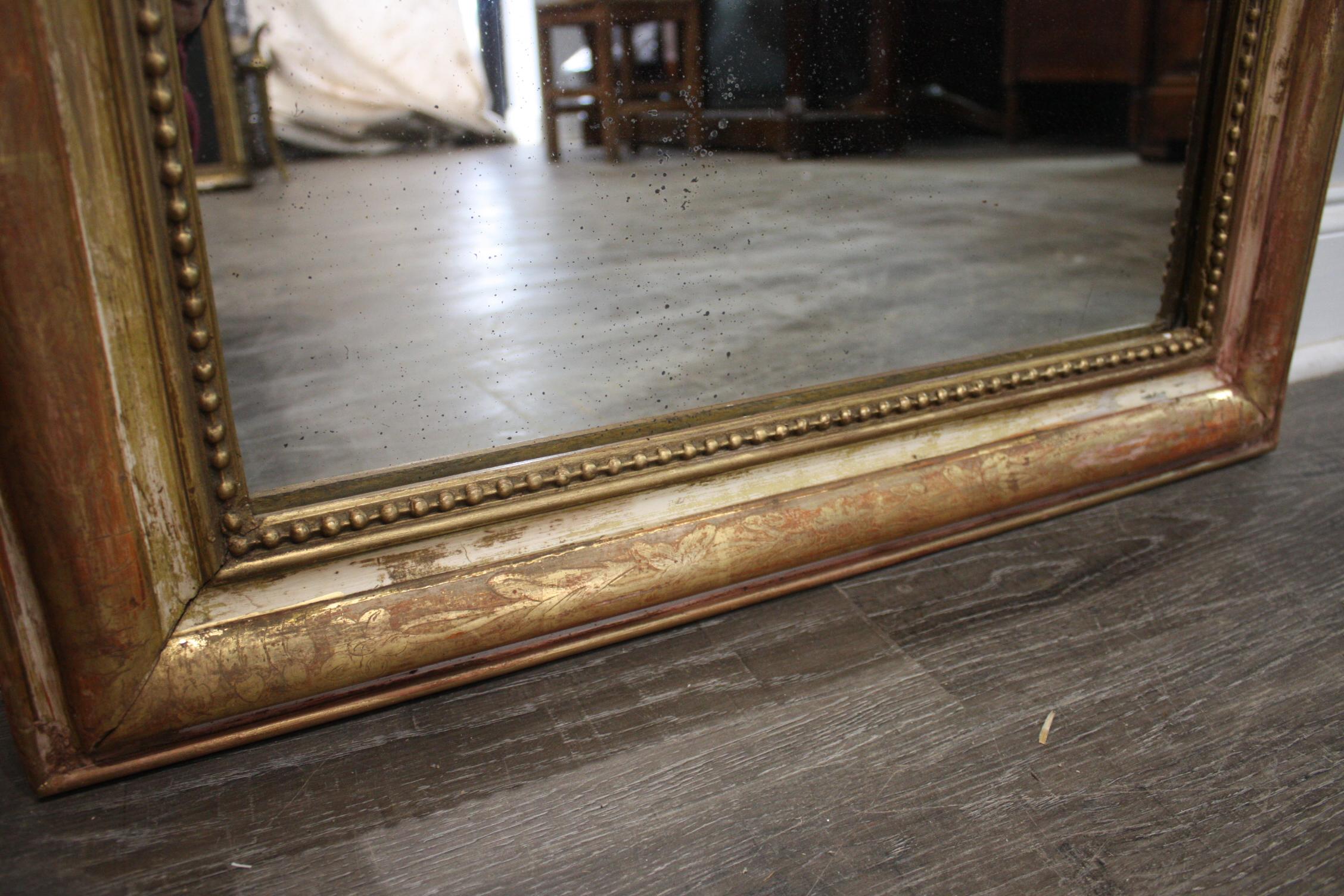 Gesso French 19th Century Louis-Philippe Mirror For Sale