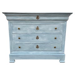 French 19th Century Louis Philippe Painted Chest of Drawers / Commode