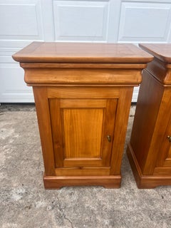 French 19th Century Louis Philippe Pair of Walnut Nightstands