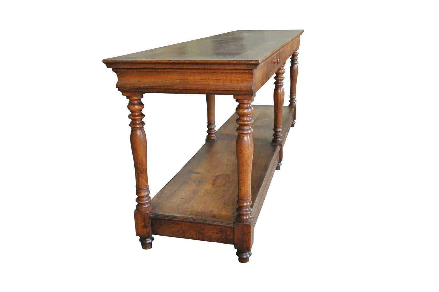 French 19th Century Louis Philippe Period Draper's Table, Console In Good Condition In Atlanta, GA