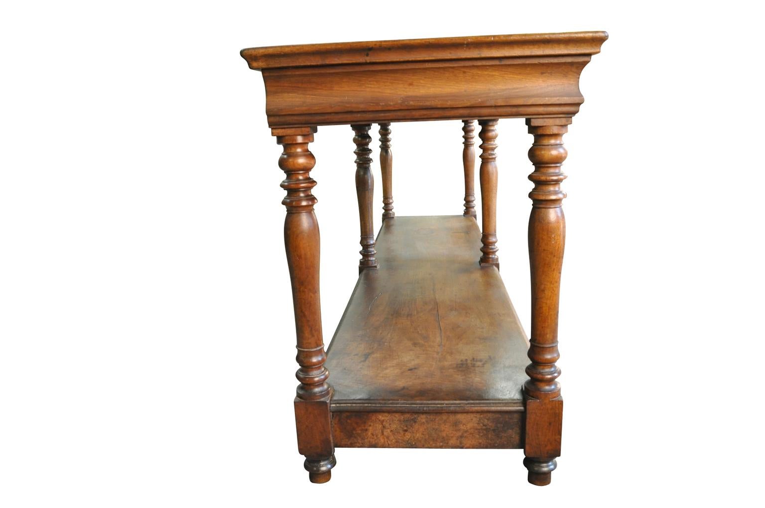 Walnut French 19th Century Louis Philippe Period Draper's Table, Console