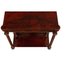 French 19th Century Louis Philippe Period Flamed Mahogany Console