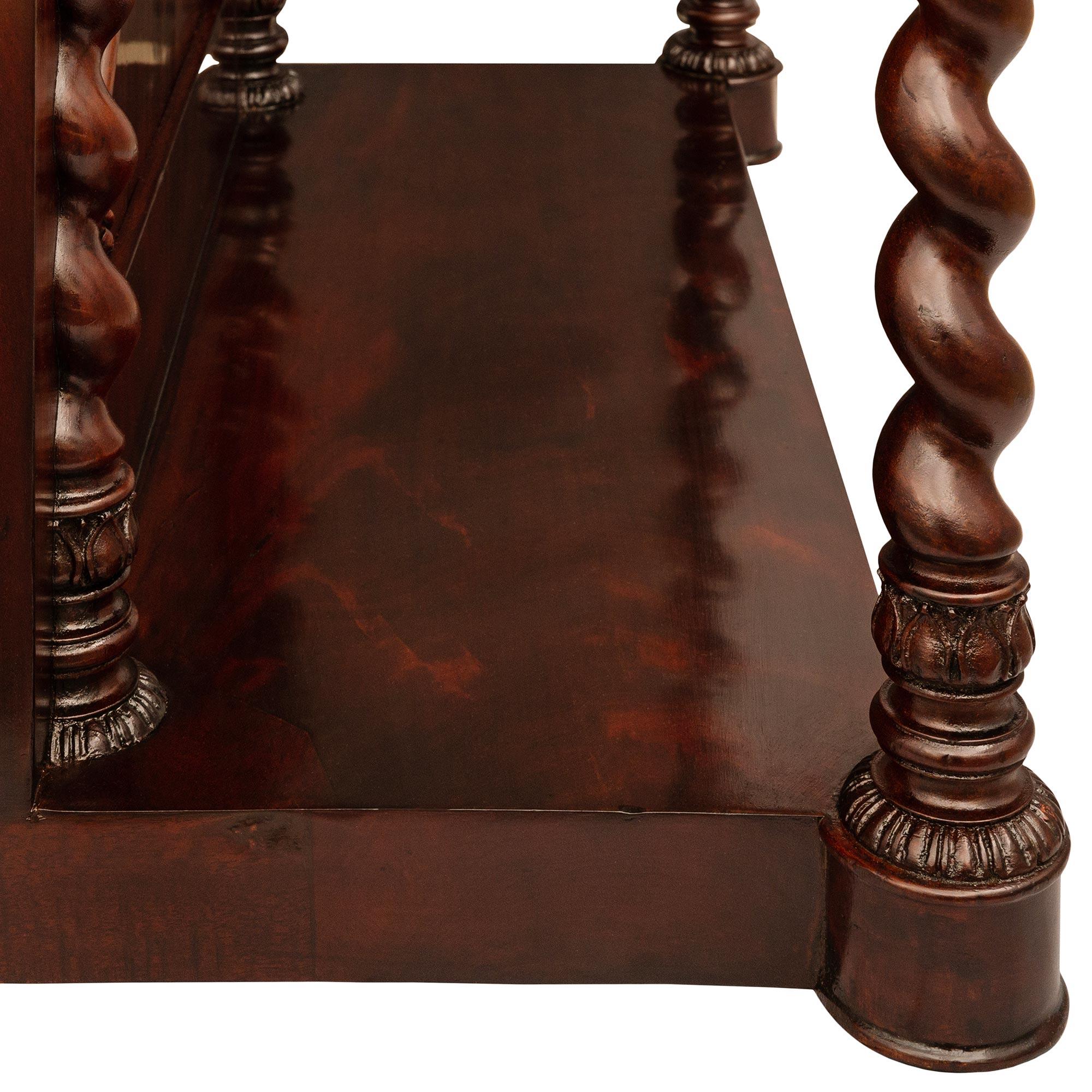 French 19th Century Louis Philippe Period Flamed Mahogany Console For Sale 5