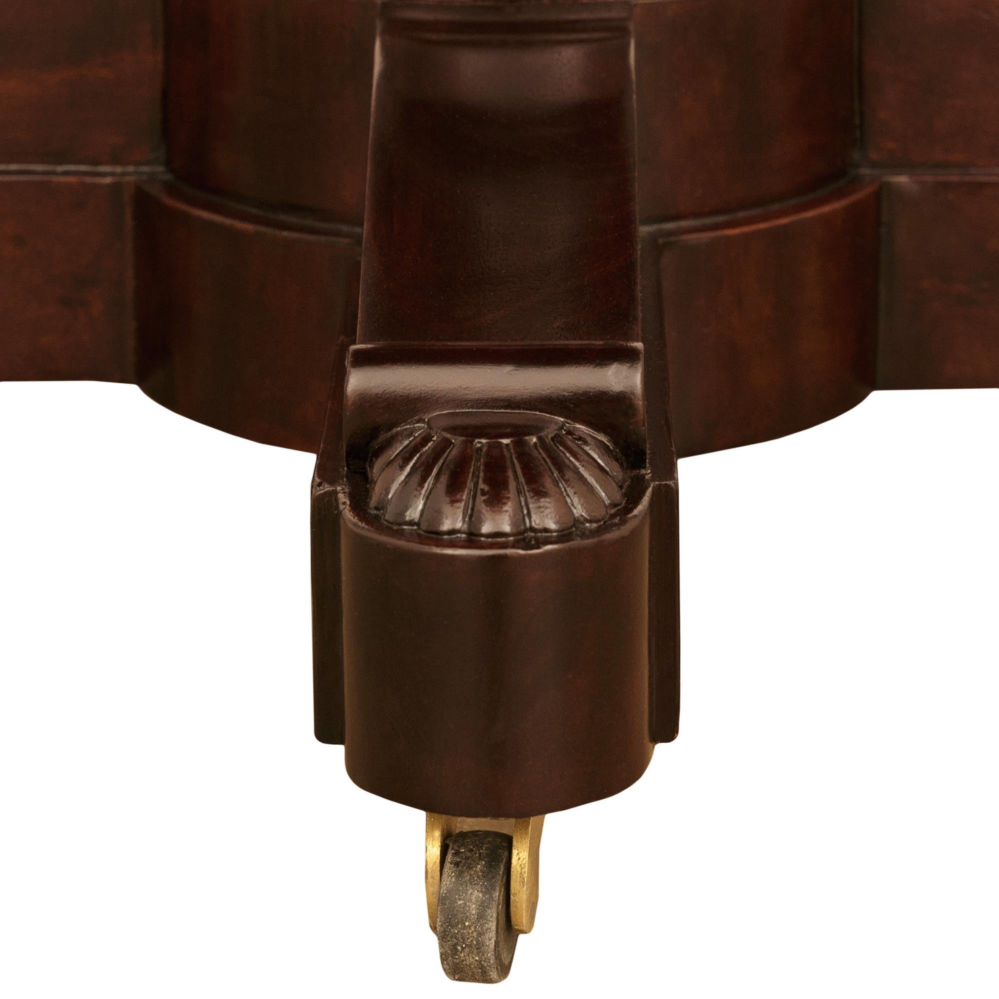 French 19th century Louis Philippe Period Mahogany and Specimen Marble table For Sale 4