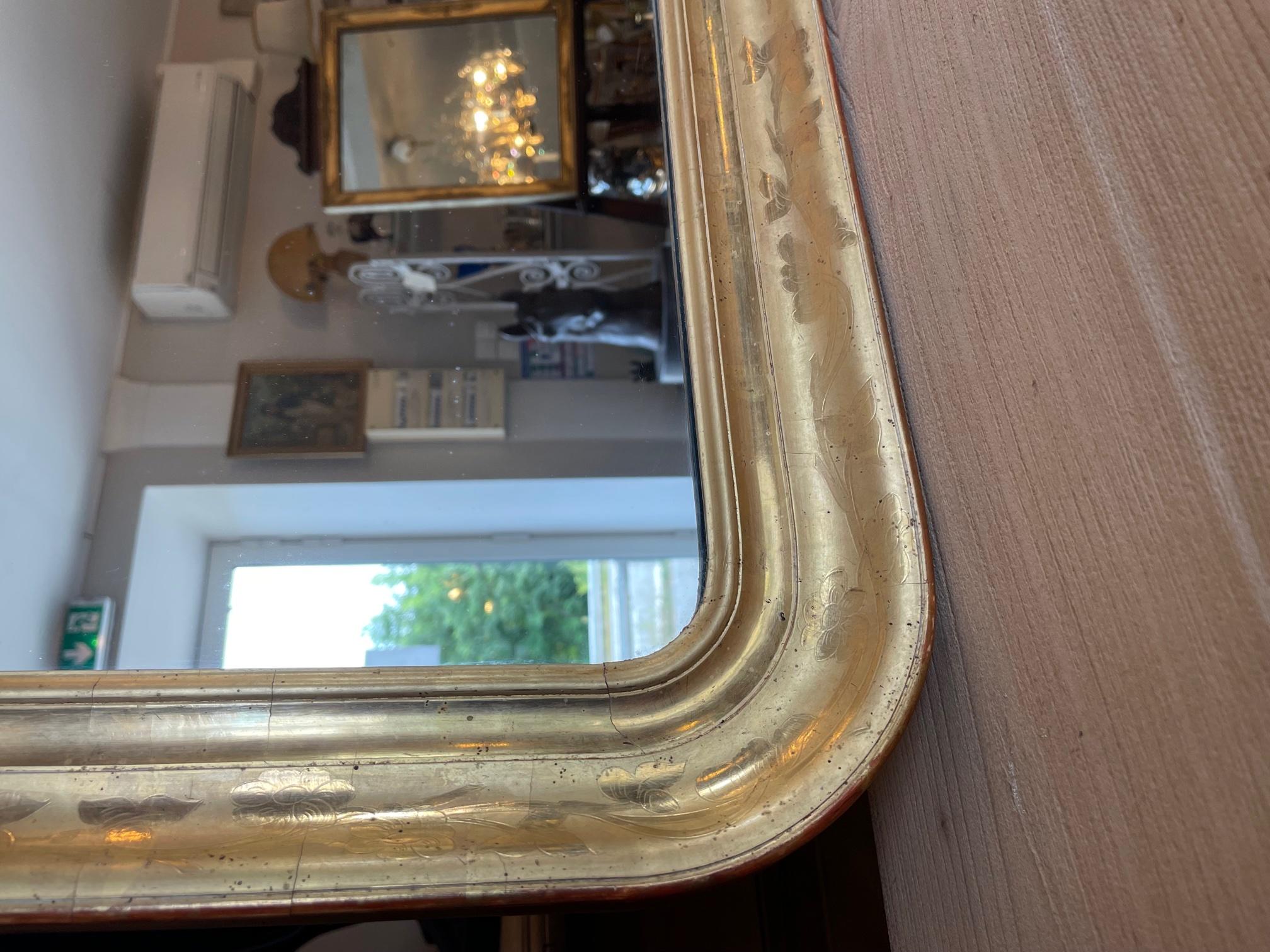 Mid-19th Century French 19th Century Louis Philippe Period Mirror For Sale