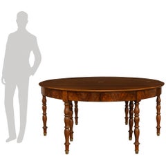French 19th Century Louis Philippe Period Walnut Dining Table