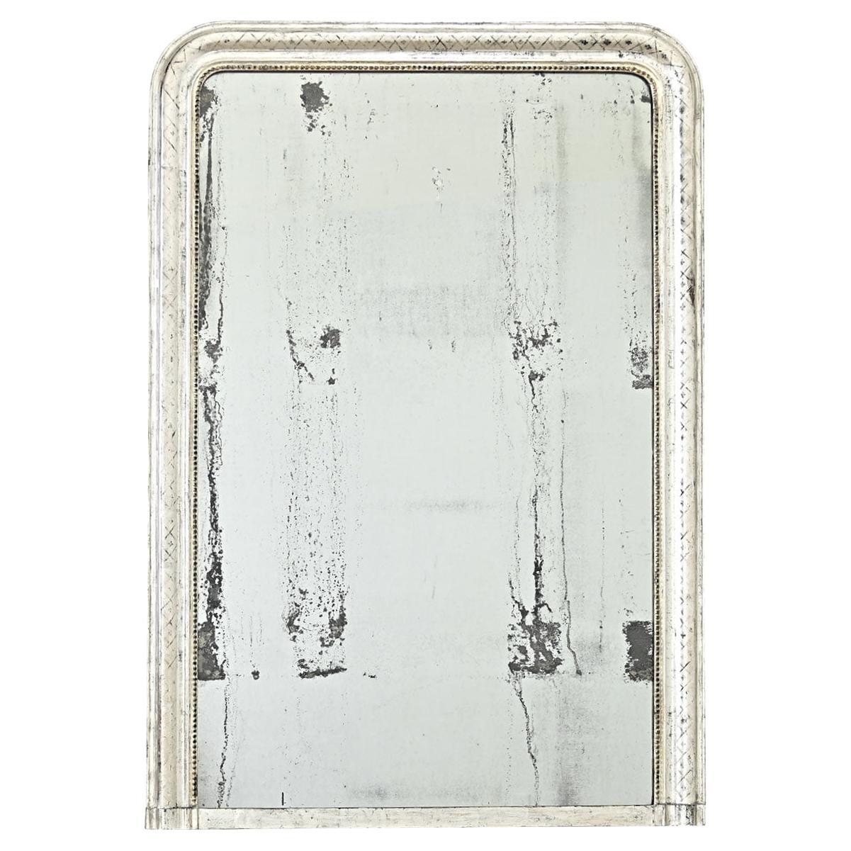 Specchio da camino in argento dorato francese del XIX secolo Louis Philippe in vendita