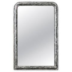 French 19th Century Louis Philippe Silver Gilt Mirror