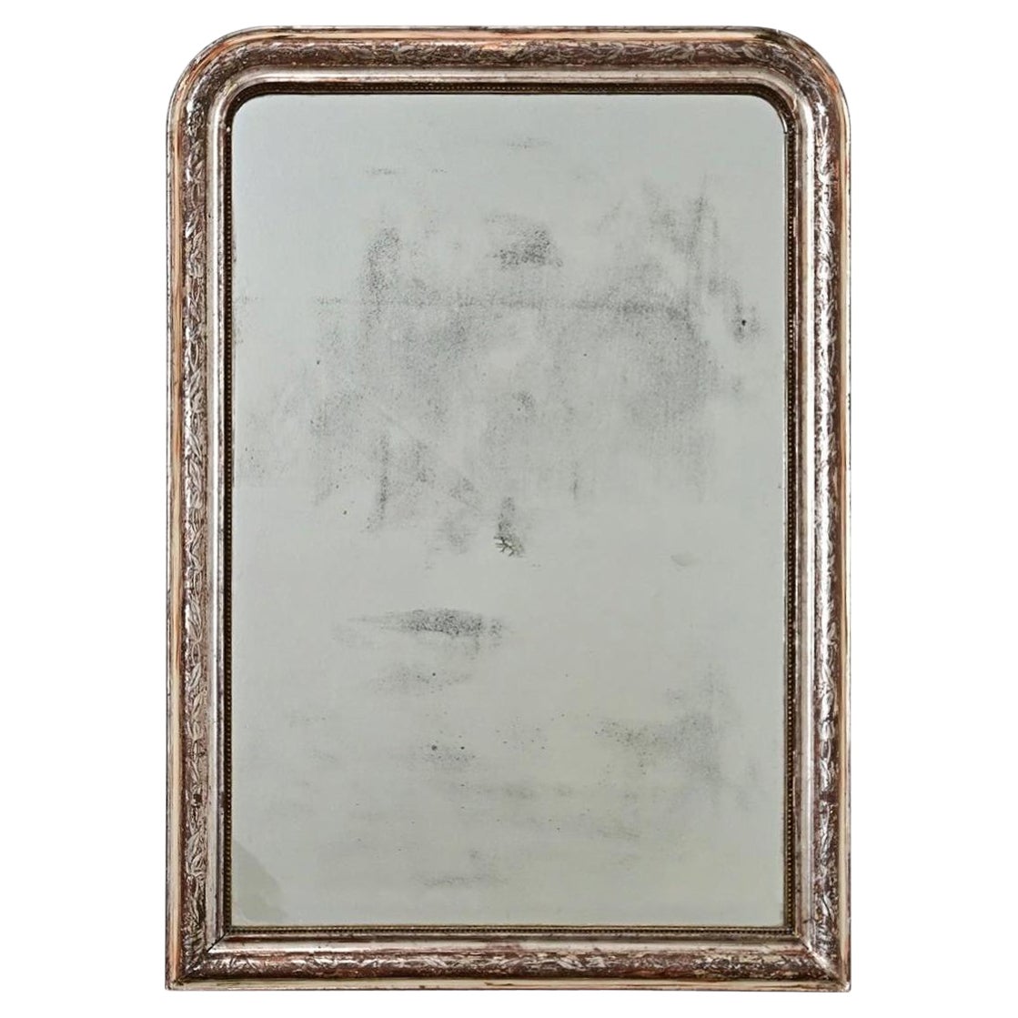 French 19th Century Louis Philippe Silver Gilt Mirror