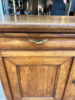 French 19th Century Louis Philippe Solid Oak Two Door Buffet