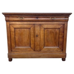 French 19th Century Louis Philippe Solid Oak Two Door Buffet