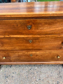 French 19th Century Louis Philippe Solid Walnut Chest of Drawers / Commode