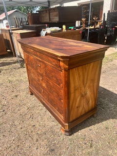 French 19th Century Louis Philippe Solid Walnut Chest of Drawers / Commode