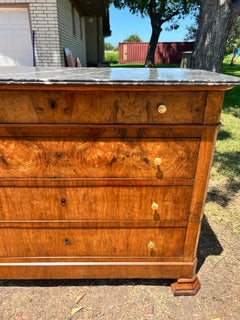 French 19th Century Louis Philippe Solid Walnut Chest of Drawers / Commode