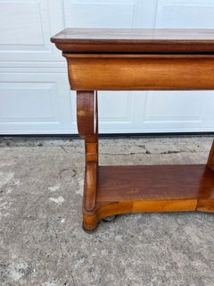 French 19th Century Louis Philippe Solid Walnut Console Table