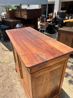 French 19th Century Louis Philippe Solid Walnut Two Door Buffet
