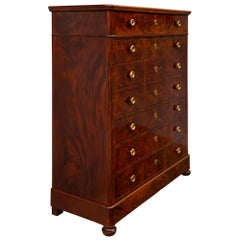 French 19th Century Louis Philippe St. Crouch Mahogany Secretary