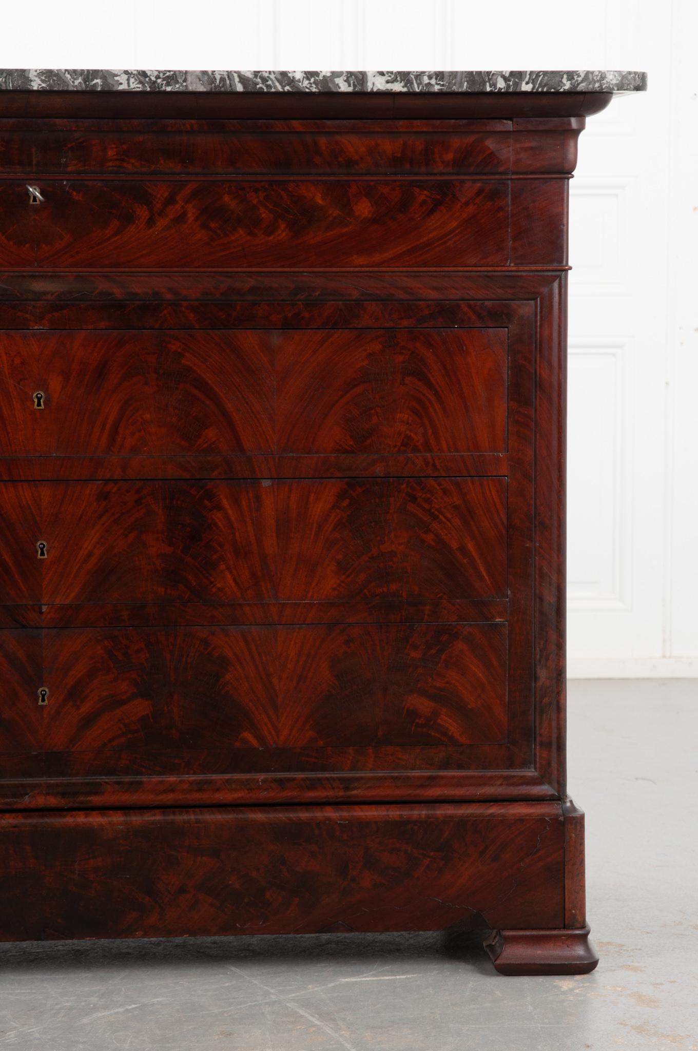 French 19th Century Louis Philippe Style Commode Desk In Good Condition In Baton Rouge, LA
