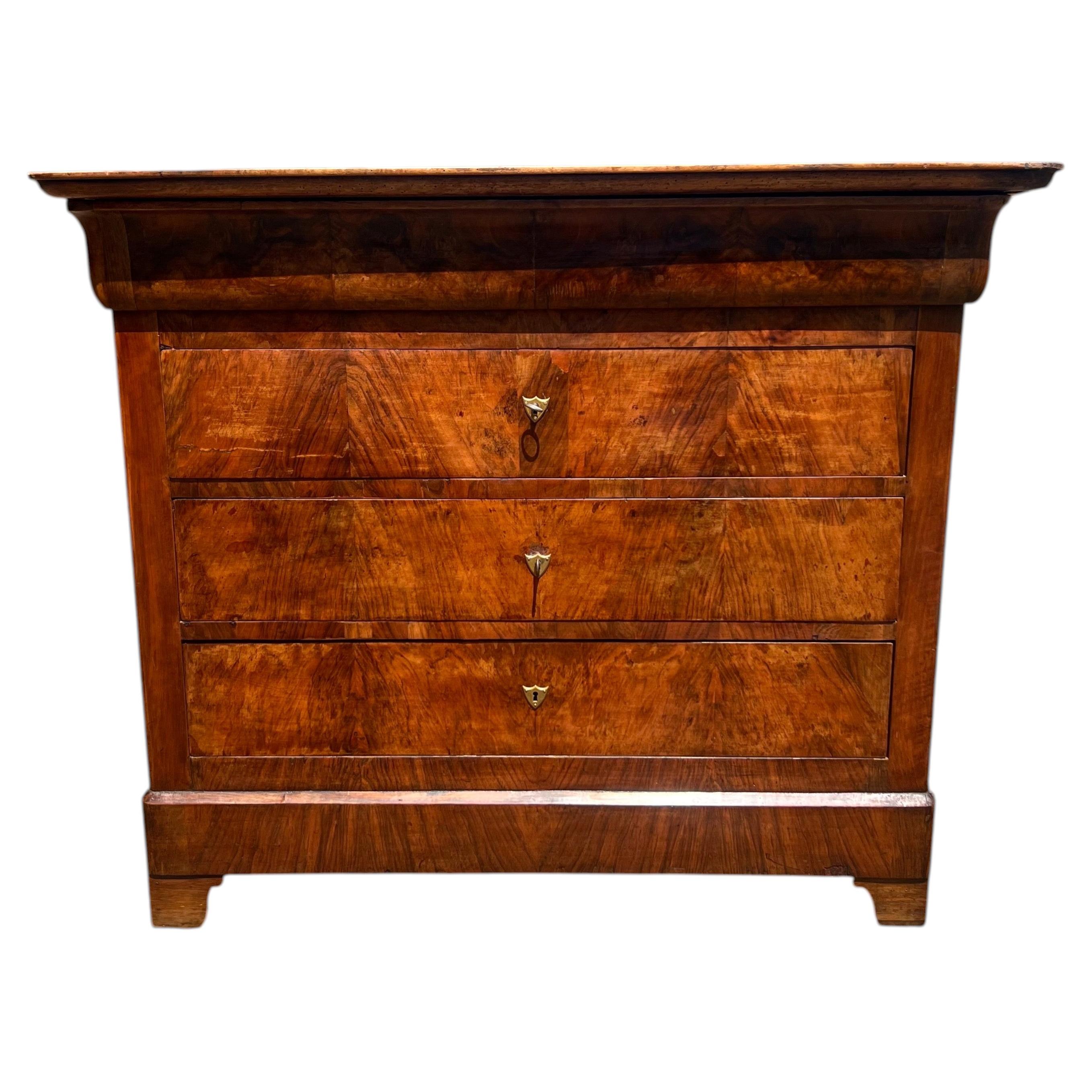 French 19th Century Louis Philippe Walnut Chest of Drawers / Commode