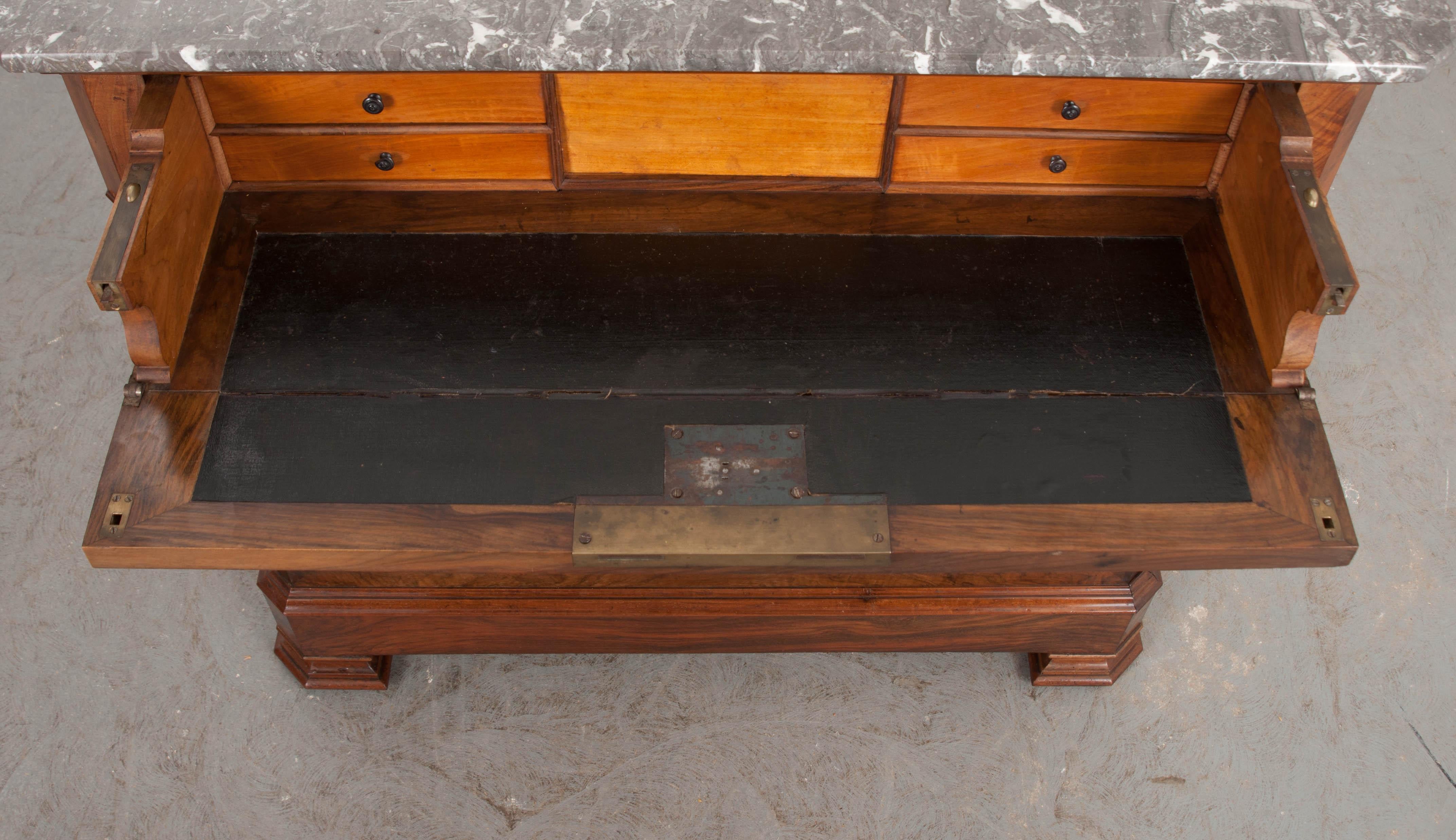 French 19th Century Louis Philippe Walnut Drop-Front Desk 7