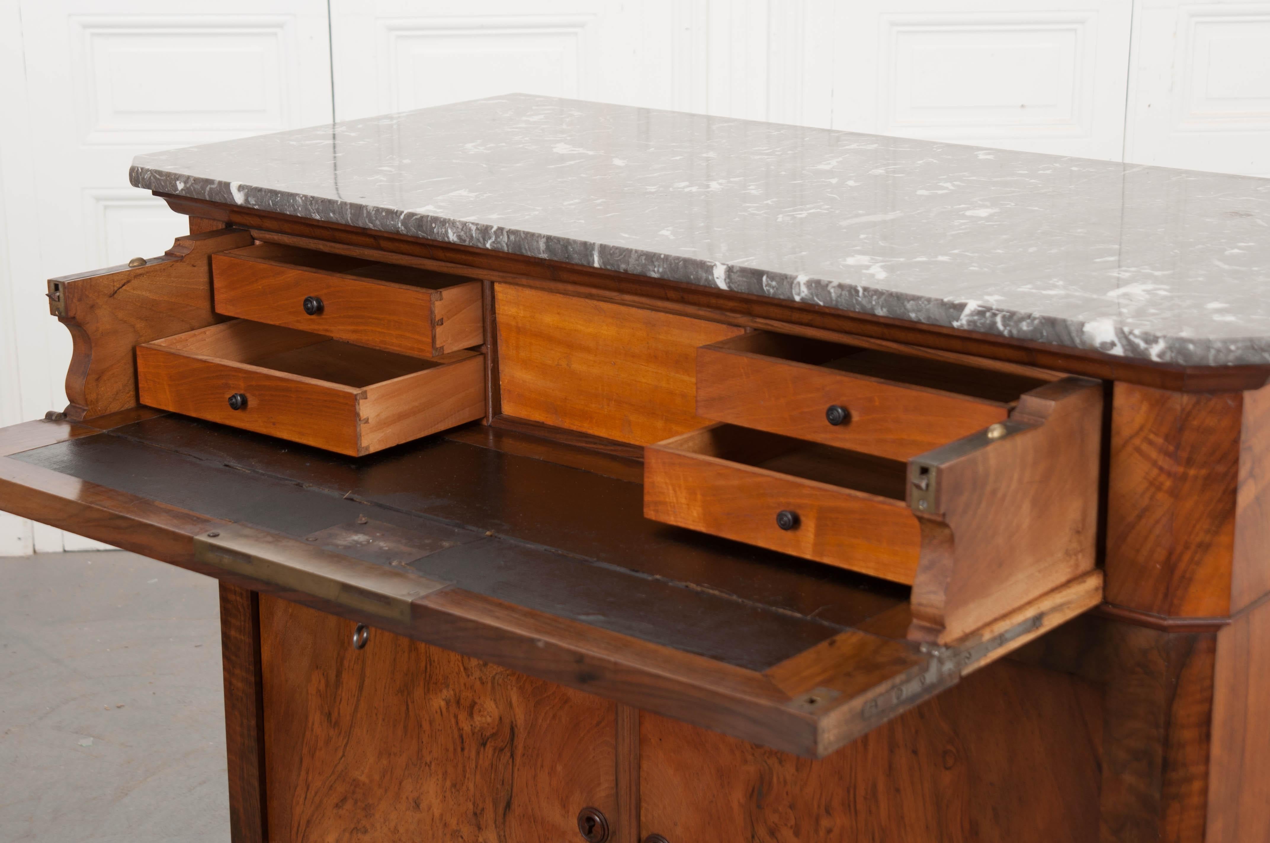 French 19th Century Louis Philippe Walnut Drop-Front Desk 4