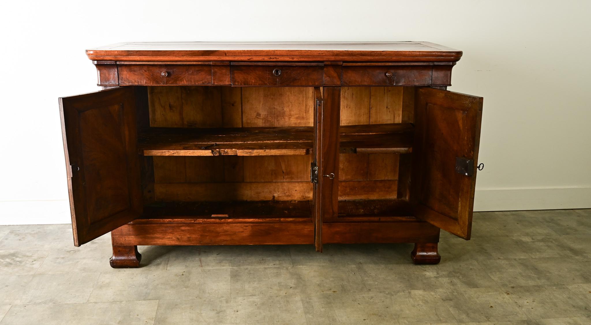 Enfilade en noyer Louis Philippe du 19ème siècle 2