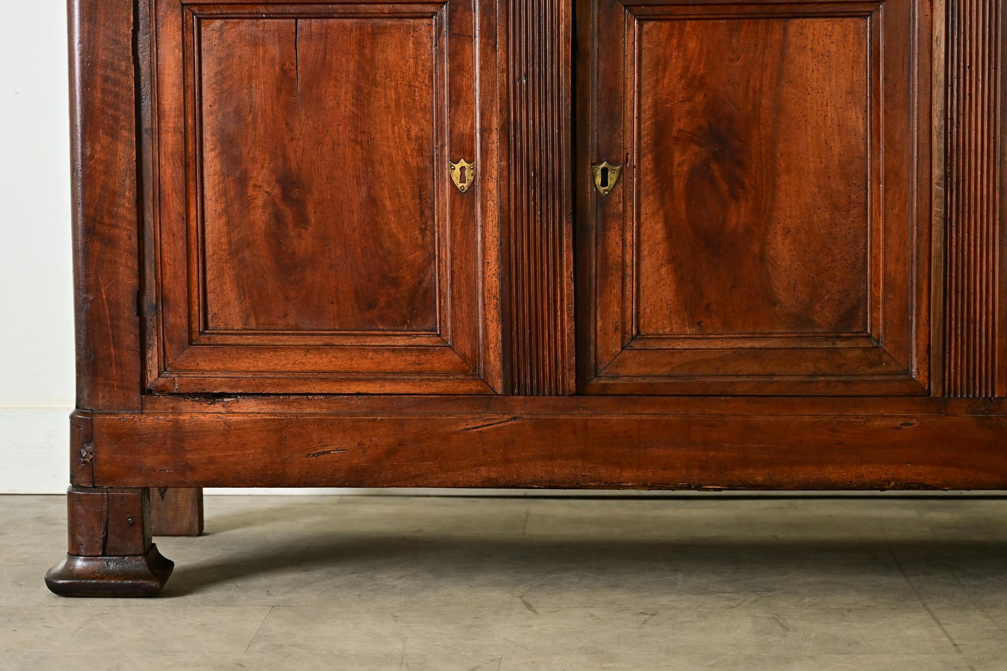 Brass French 19th Century Louis Philippe Walnut Enfilade