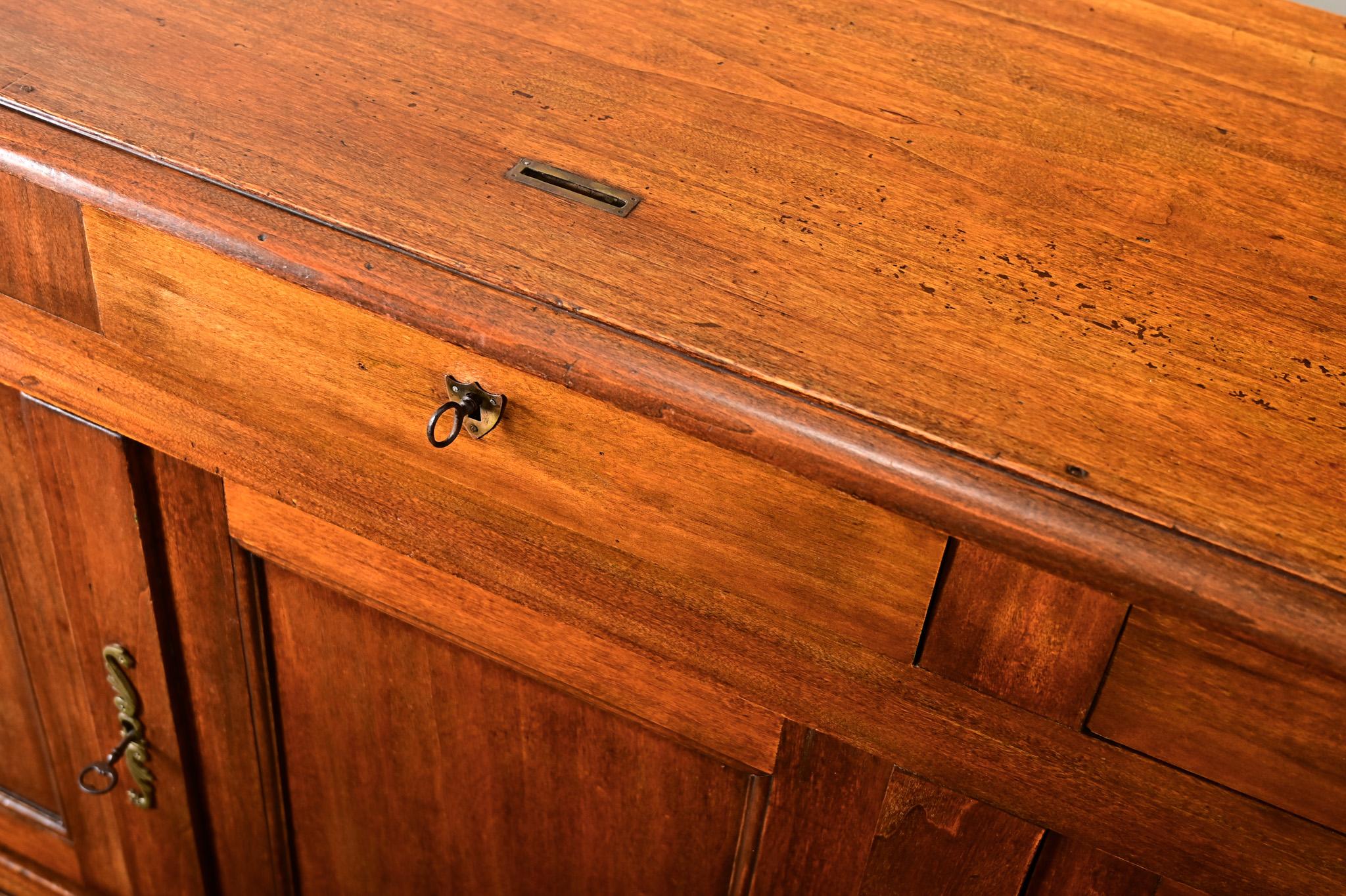 Brass French 19th Century Louis Philippe Walnut Enfilade For Sale