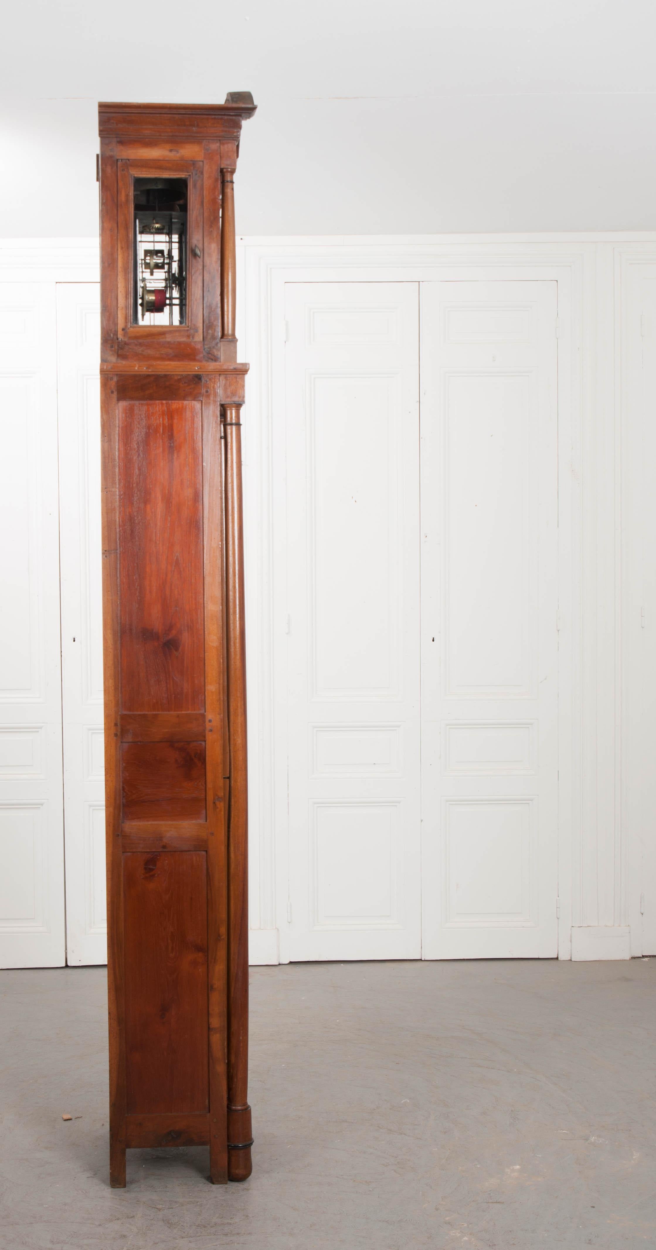 French 19th Century Louis Philippe Walnut Tall Case Clock 8