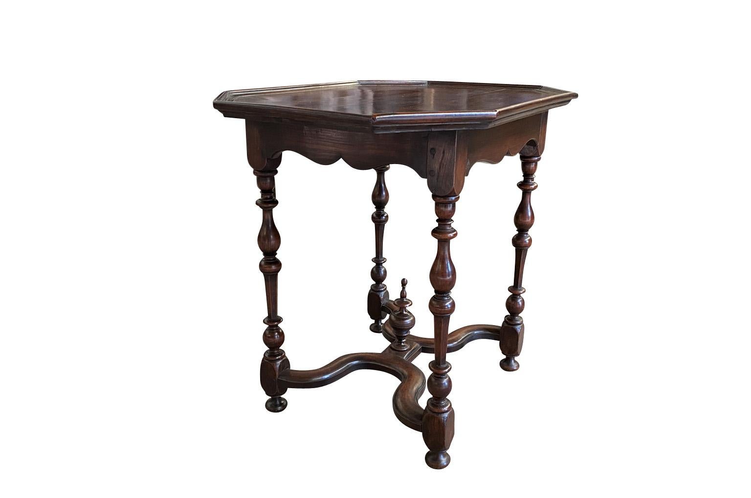 French 19th Century Louis XIII Style Side Table 1