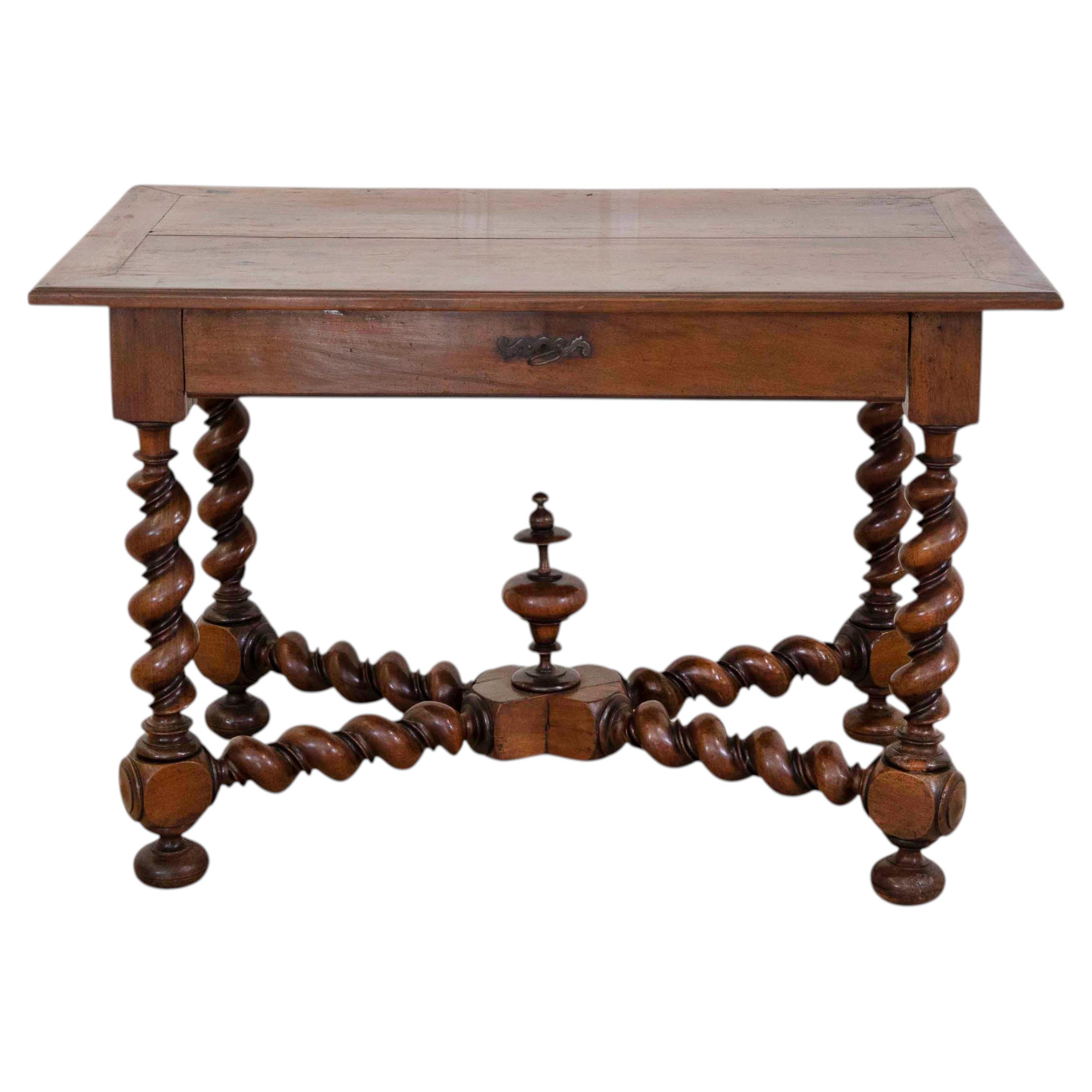 French 19th Century Louis XIII Style Walnut Table