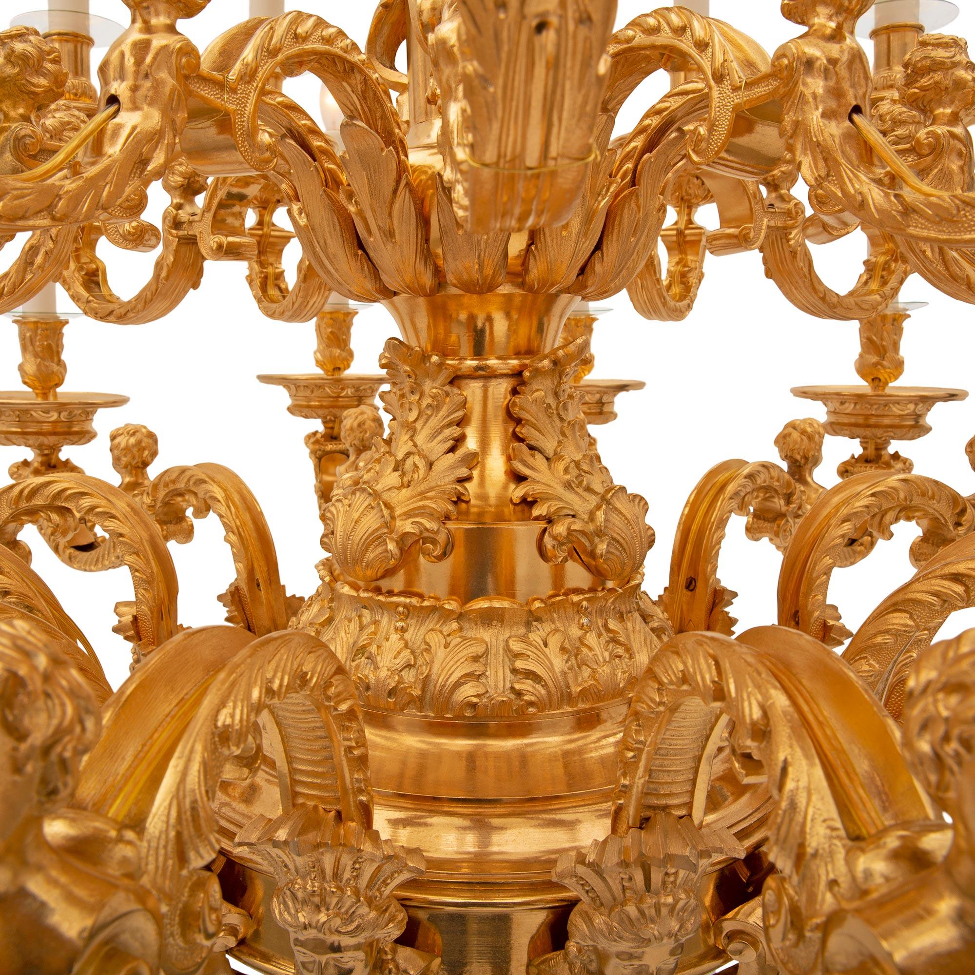 French 19th Century Louis XIV St. Belle Époque Period Ormolu Chandelier 3