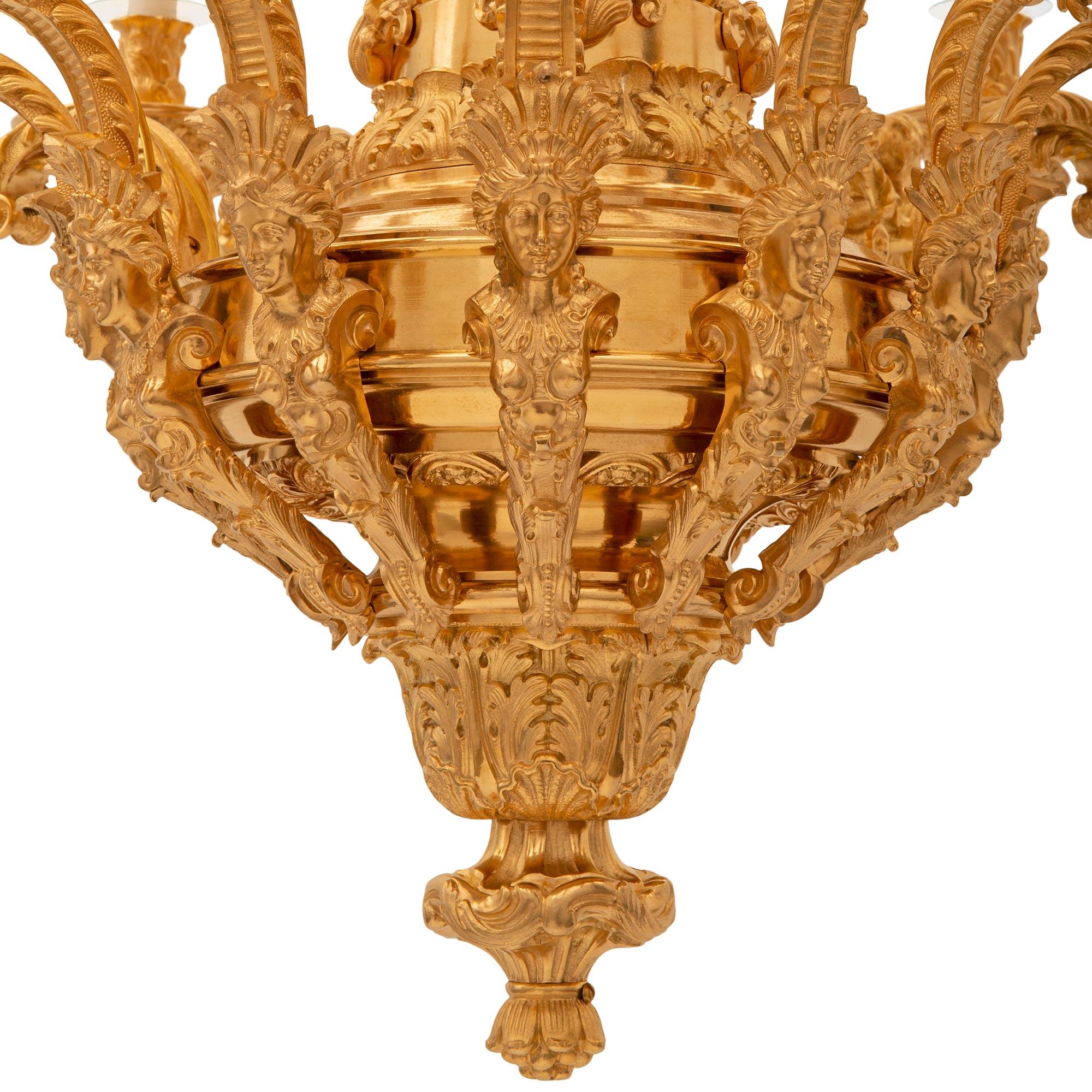 French 19th Century Louis XIV St. Belle Époque Period Ormolu Chandelier 4