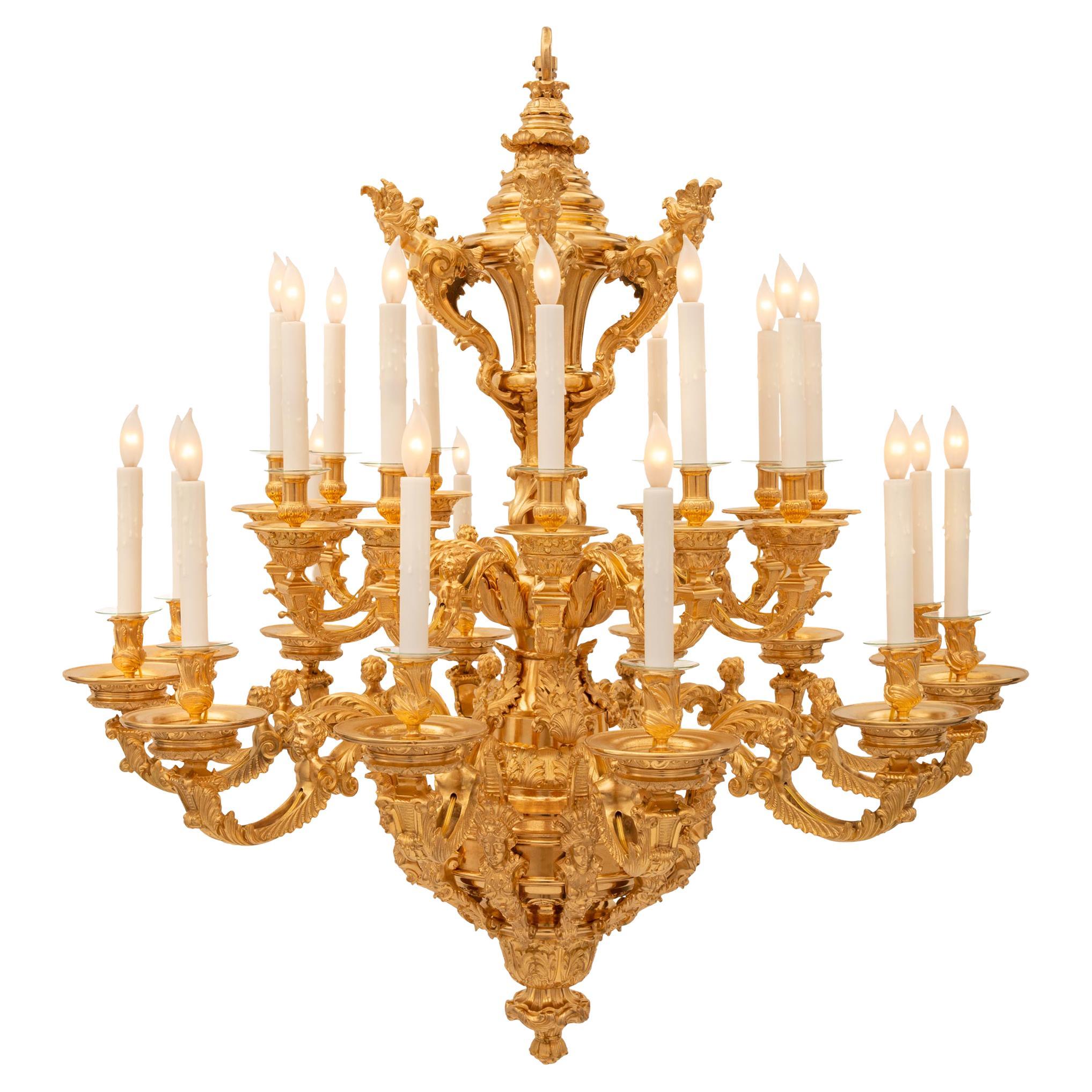 French 19th Century Louis XIV St. Belle Époque Period Ormolu Chandelier