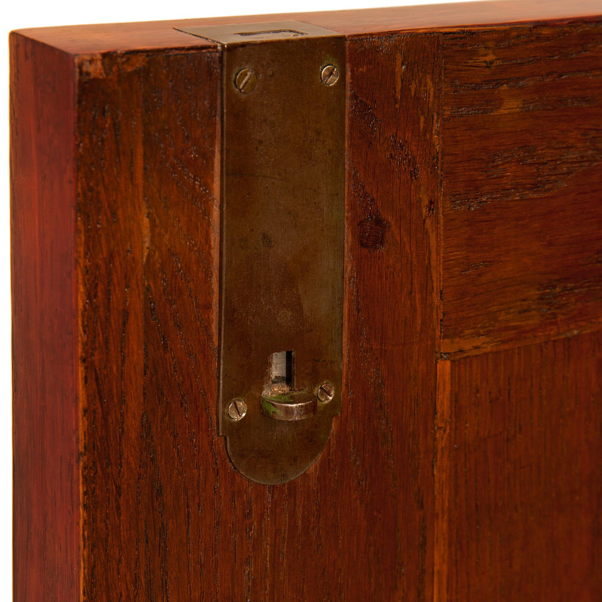 French 19th century Louis XIV st. Mahogany, Kingwood, Palisander, Brass, cabinet For Sale 6
