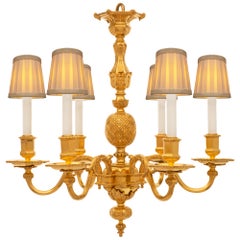 French 19th Century Louis XIV St. Ormolu Chandelier, Attributed To Vian