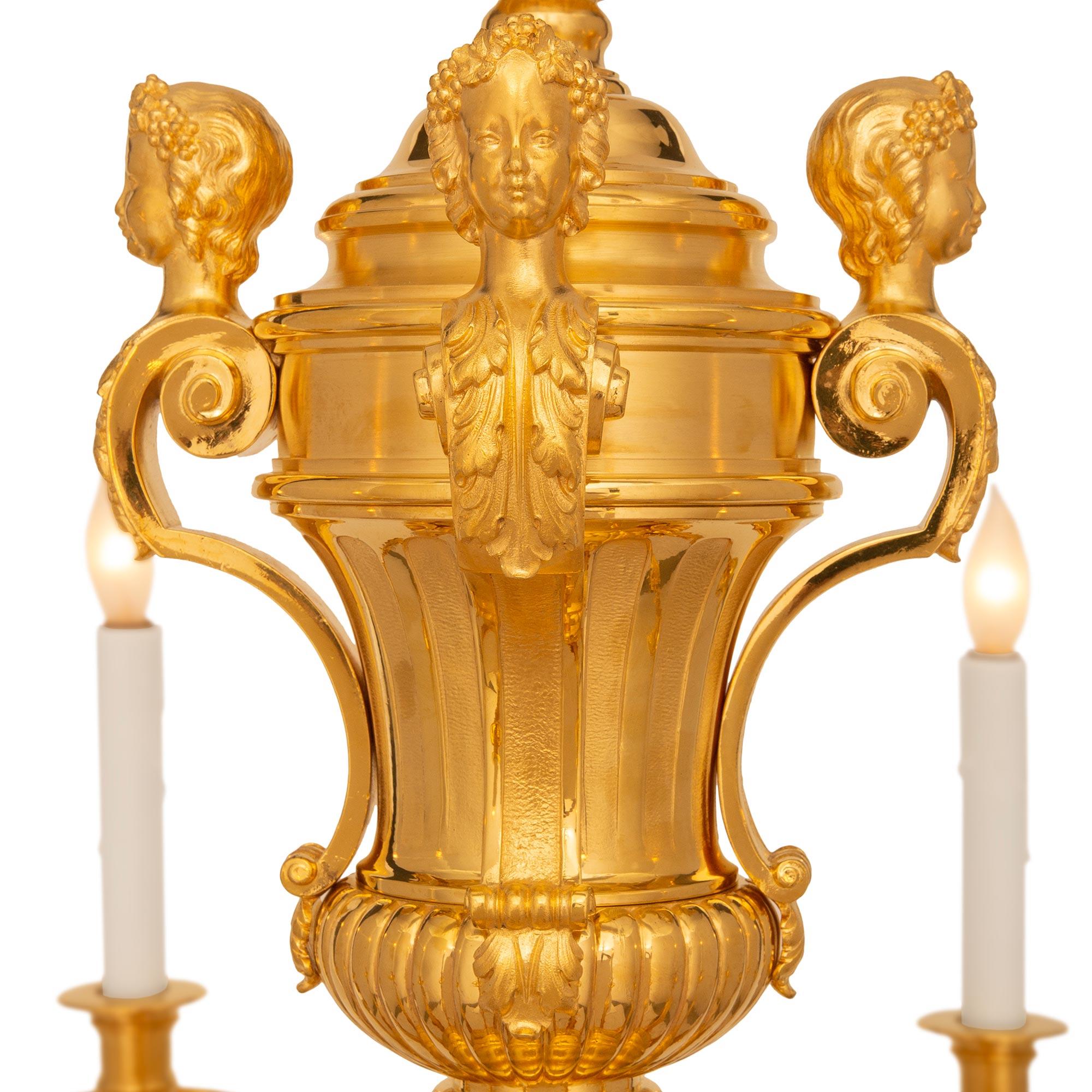 French 19th Century Louis XIV St. Ormolu Chandelier For Sale 1