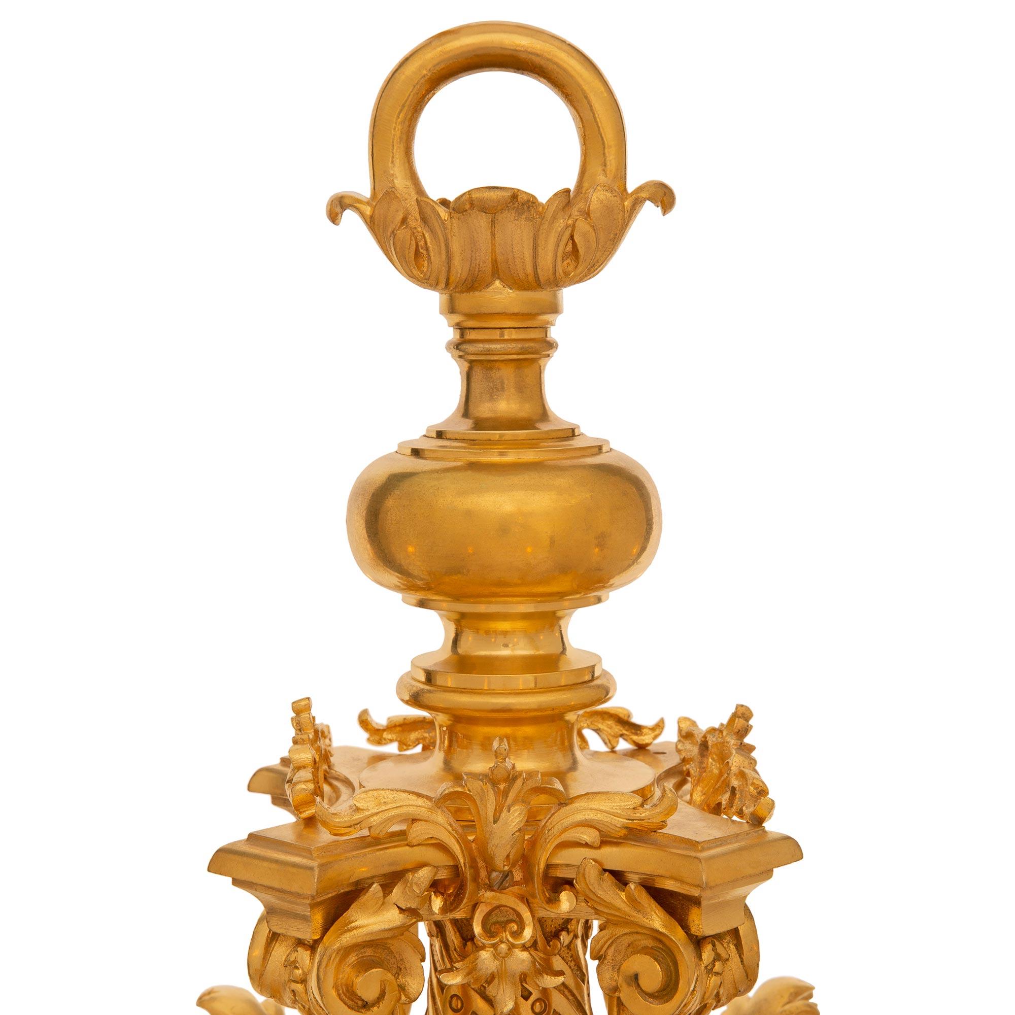 French 19th Century Louis XIV St. Ormolu Chandelier For Sale 1