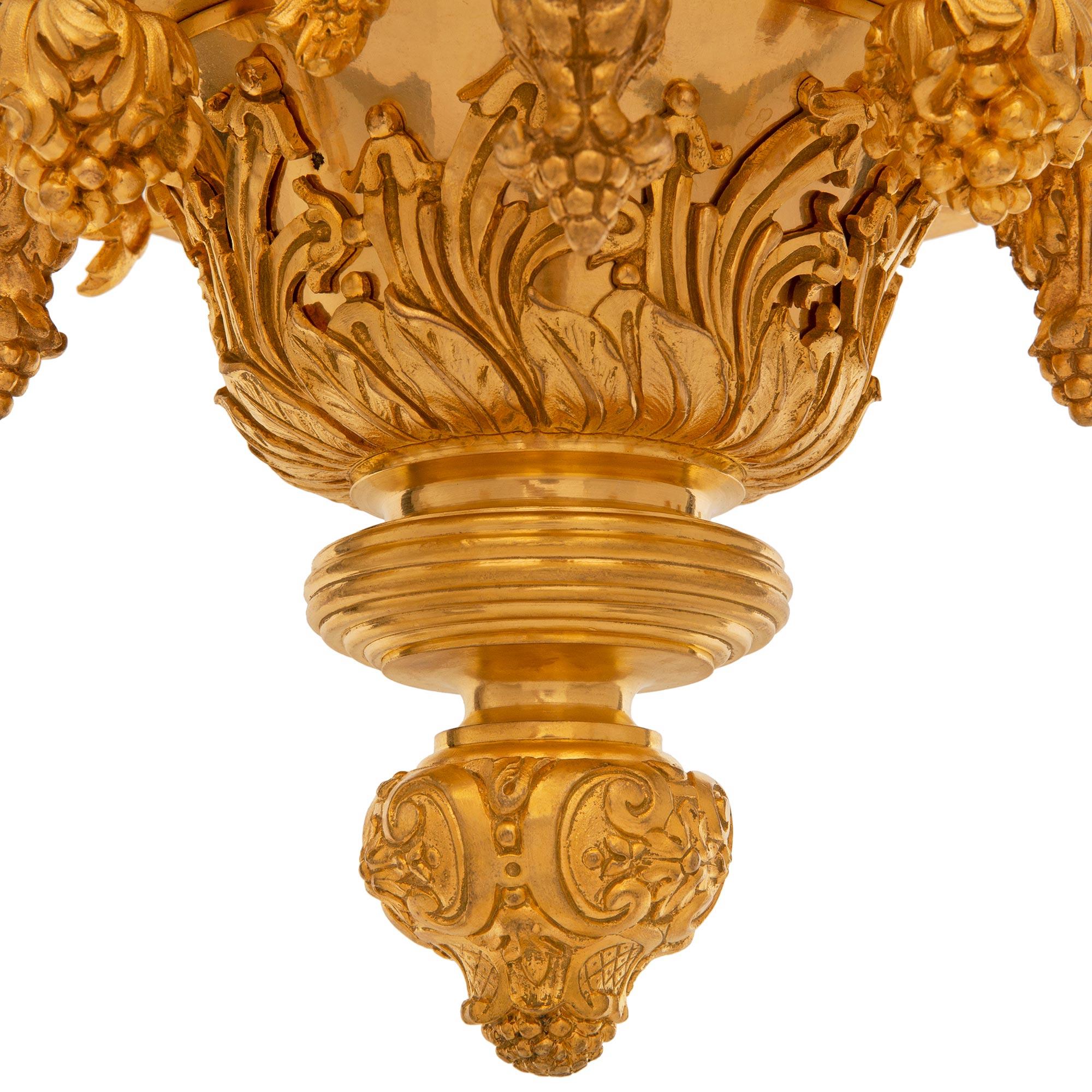 French 19th Century Louis XIV St. Ormolu Chandelier For Sale 5