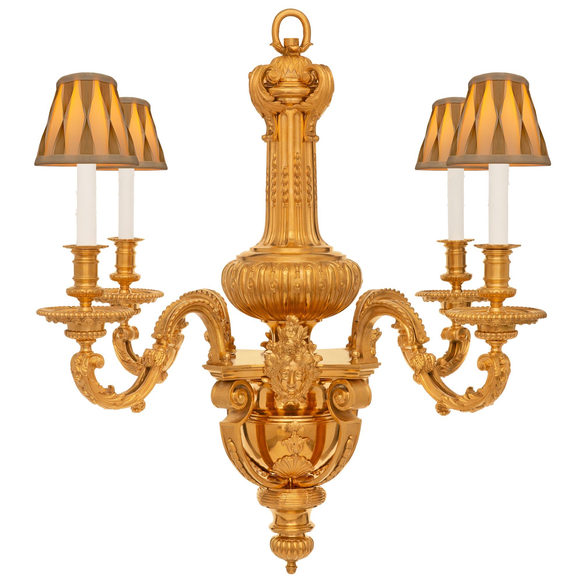 French 19th Century Louis XIV St. Ormolu Chandelier For Sale 6