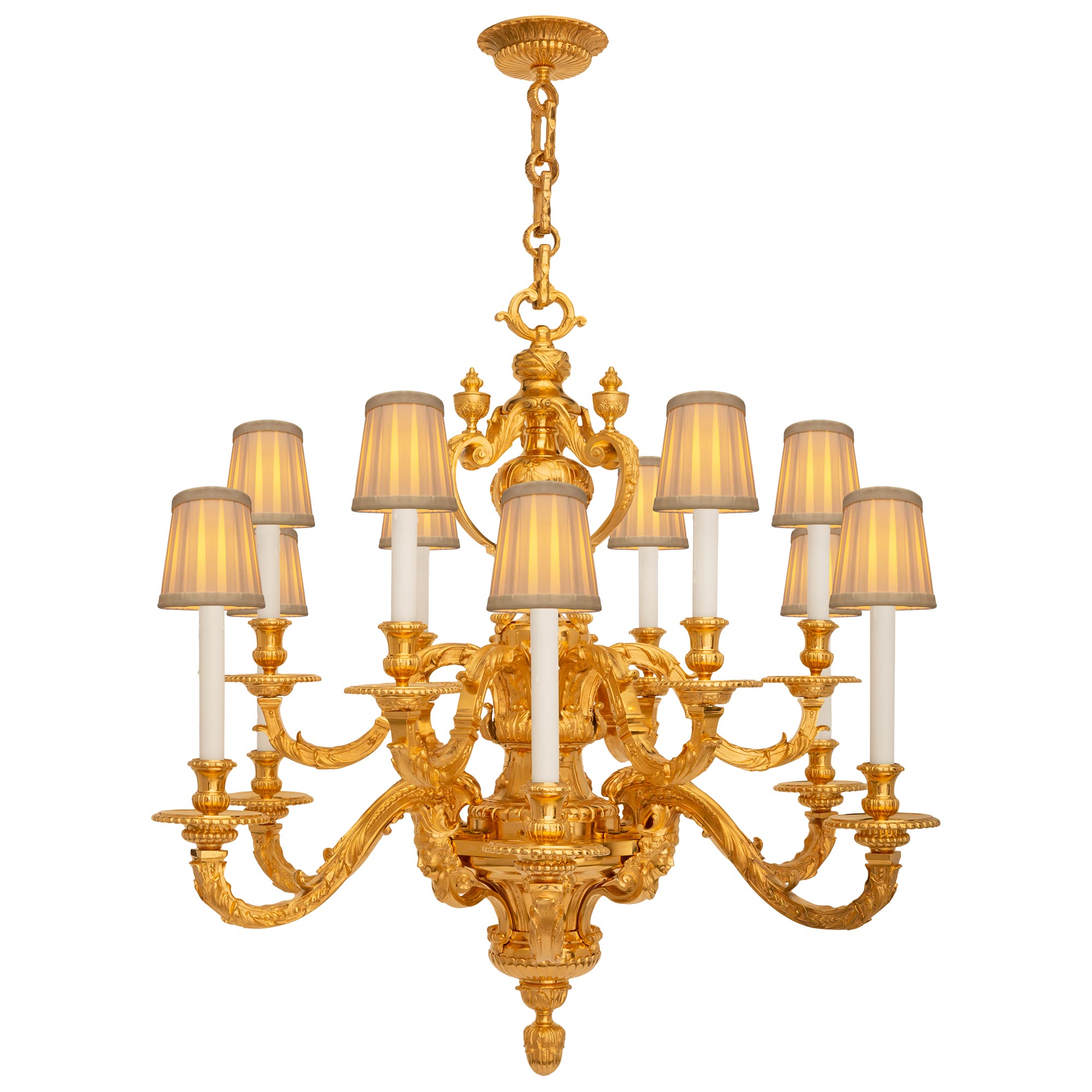 French 19th Century Louis XIV St. Ormolu Chandelier For Sale